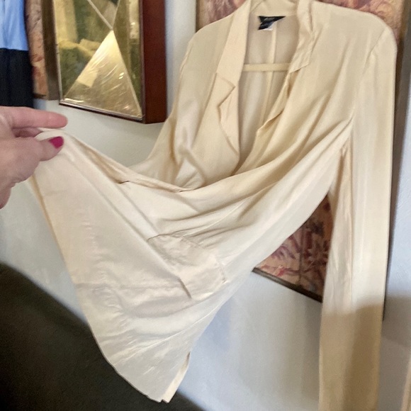 BODY BY VICTORIAS SECRET 100% SILK BLAZER SILK OVERSIZED BLAZER SUIT JACKET 6 - Picture 4 of 16